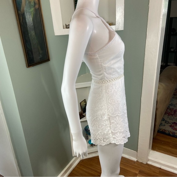 New nwt Sabo Skirt White Lace Romper embroidered XSmall xs - Picture 7 of 12